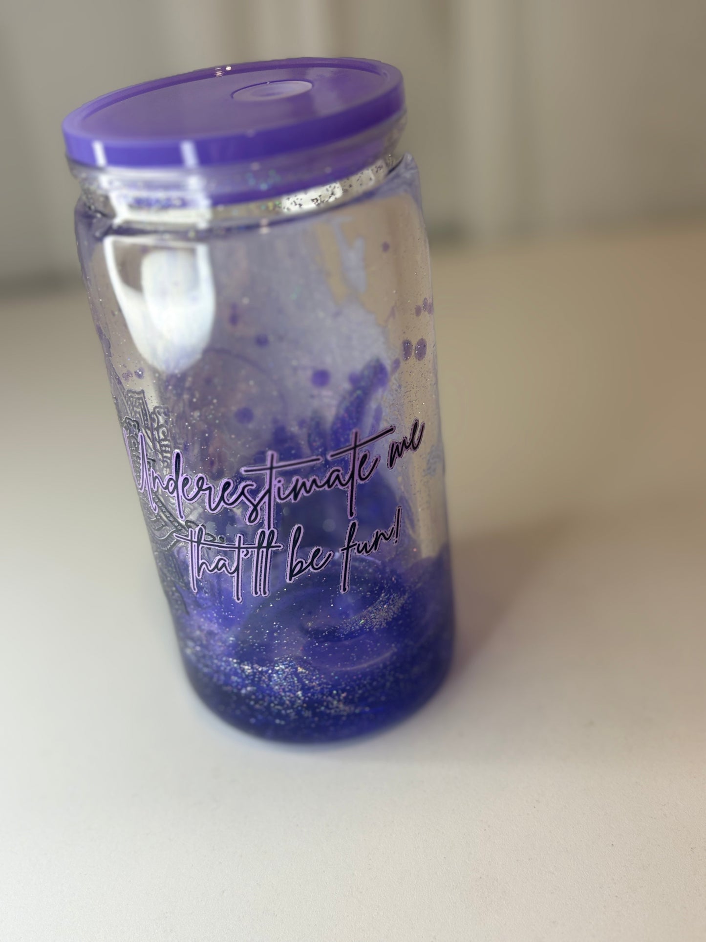 Pre designed 16oz Snow Globe Tumbler