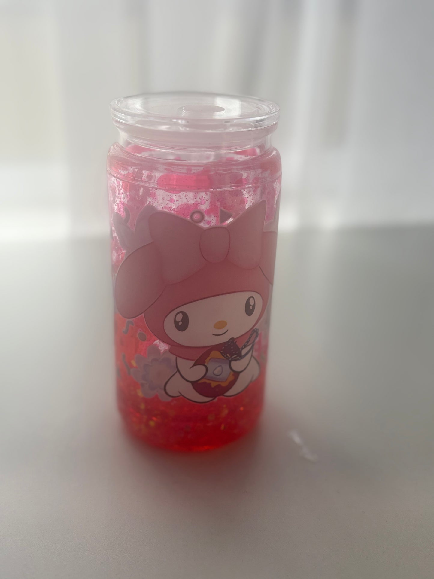 16oz Acrylic Snow Globe Tumbers